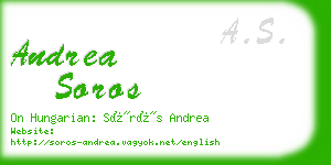 andrea soros business card